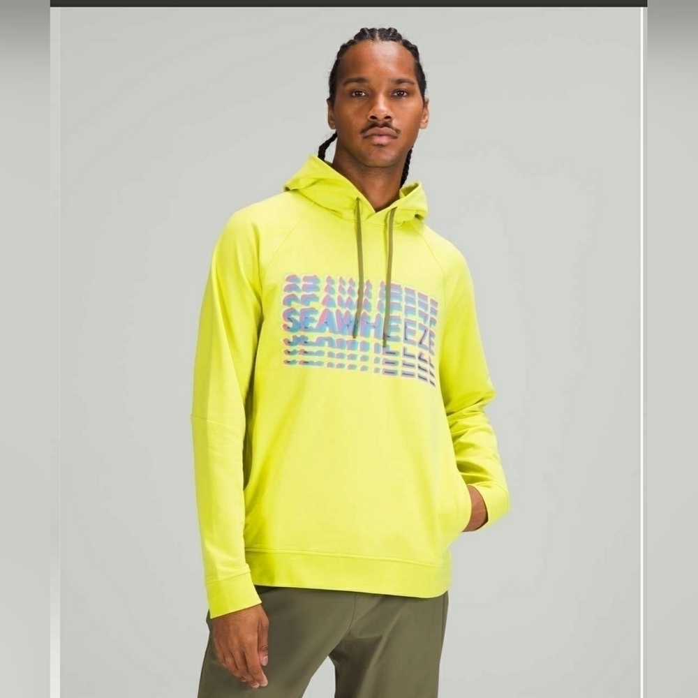Lululemon SeaWheeze City Sweat Pullover HoodieYellow Serpentine, Size L